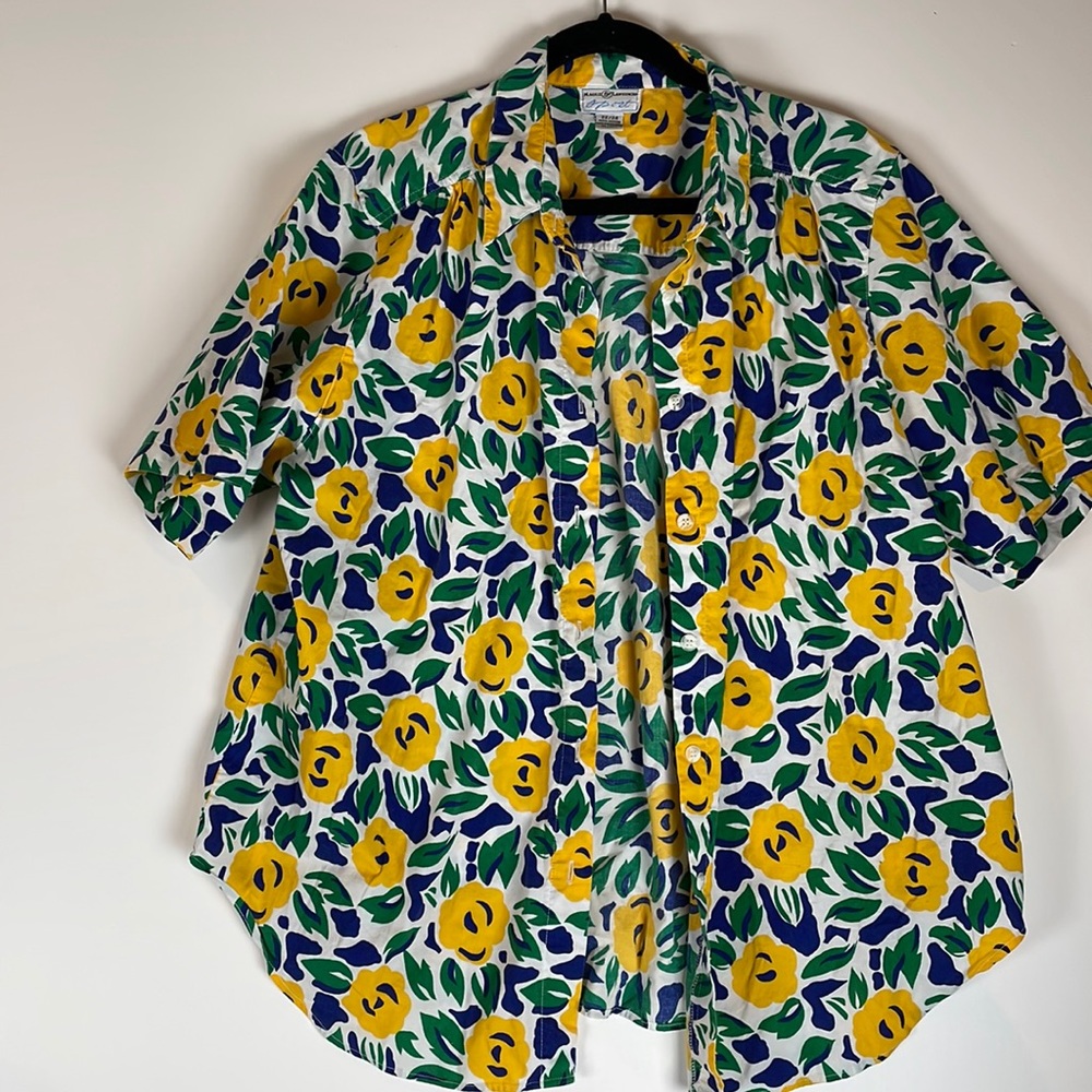 maggie lawrence floral button up